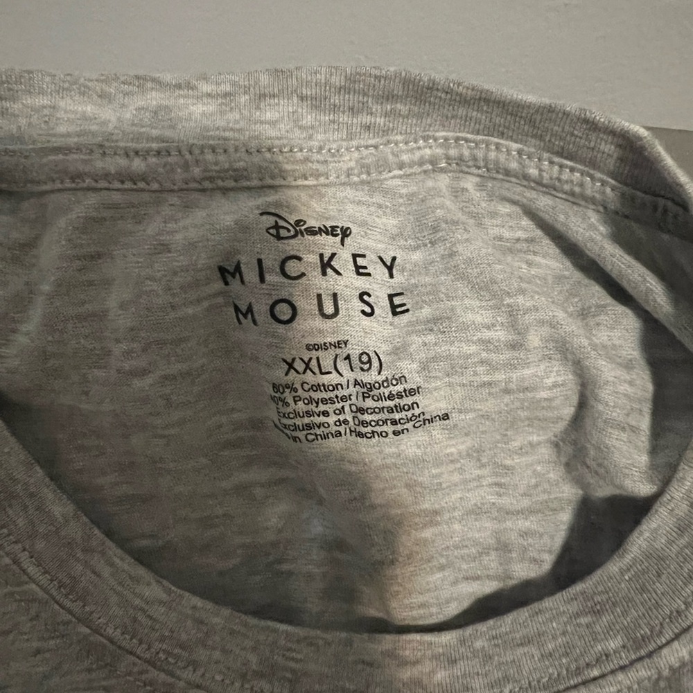 Mickey Mouse Crop T-Shirt Size XXL with Patches - Picture 3 of 5
